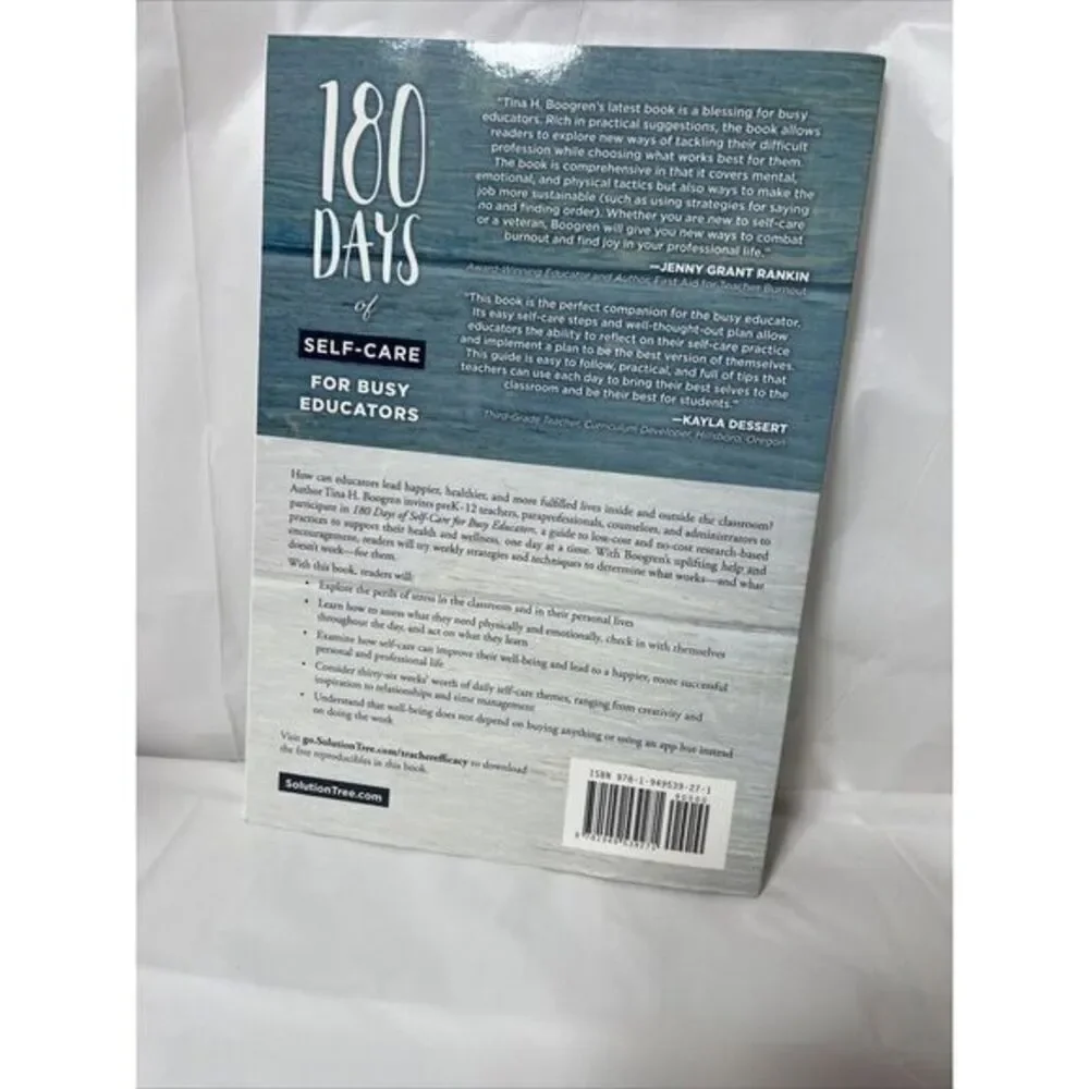 180 Days of Self-Care for Busy Educators : (a 36-Week Plan of Low-Cost Self-Care